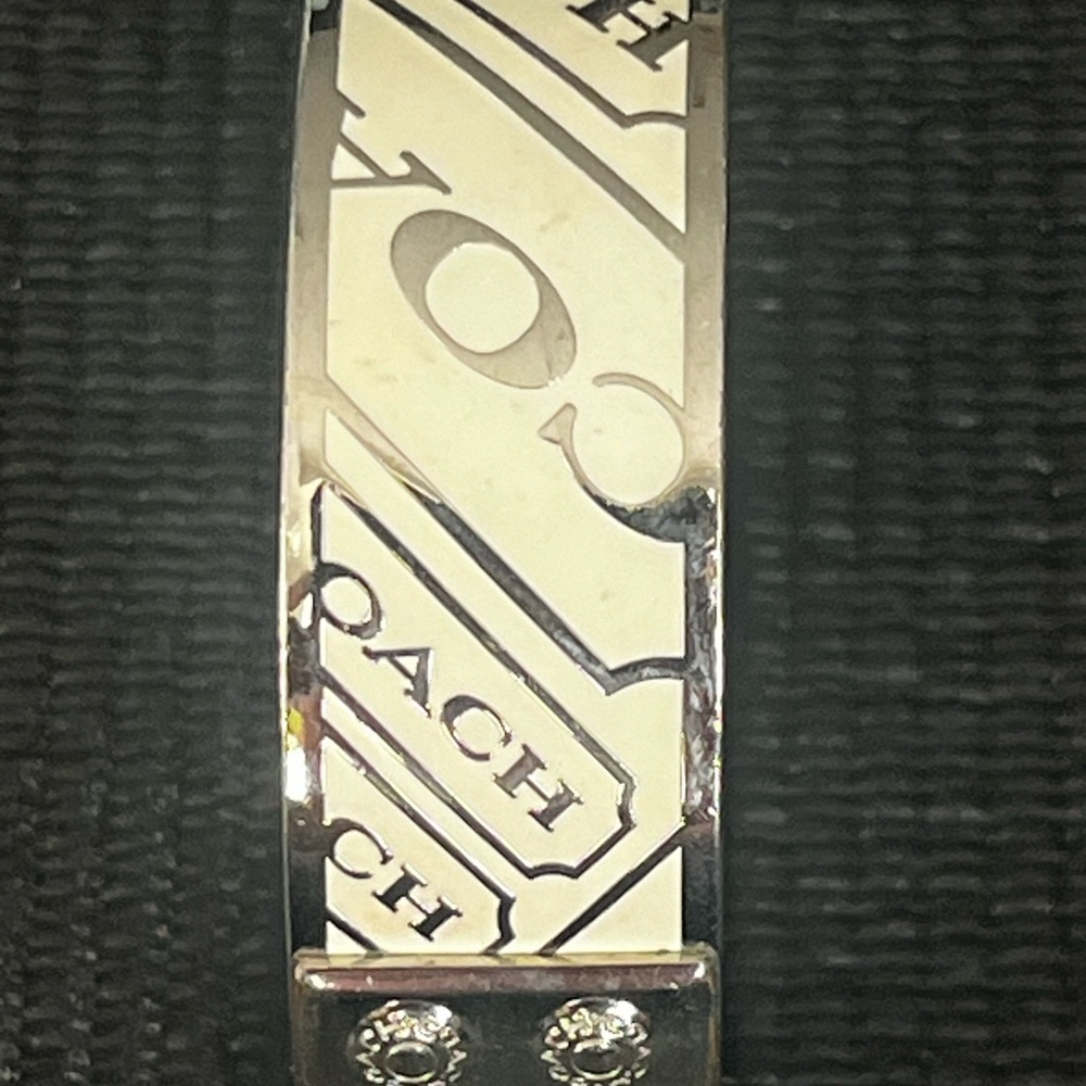 Cream and Silver Coach bangle